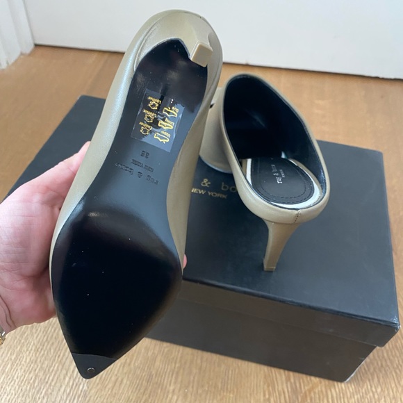 Rag & Bone Beha Slash Mule in Light Olive Size 35 - Picture 5 of 8